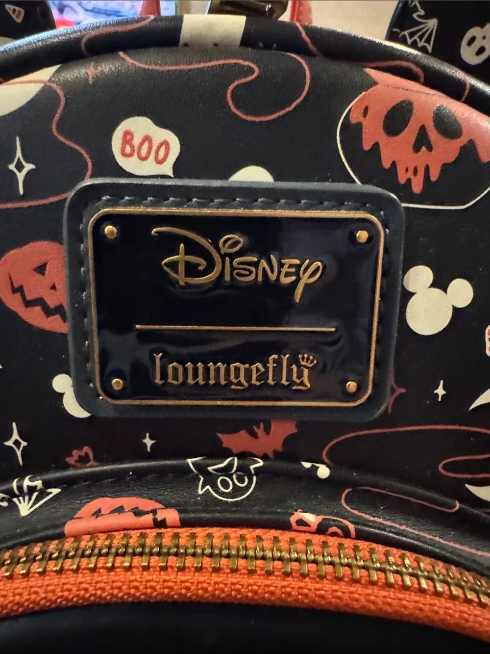 Loungefly Glow-in-the-Dark Halloween Mini Backpack & Wallet Set - Black/Orange